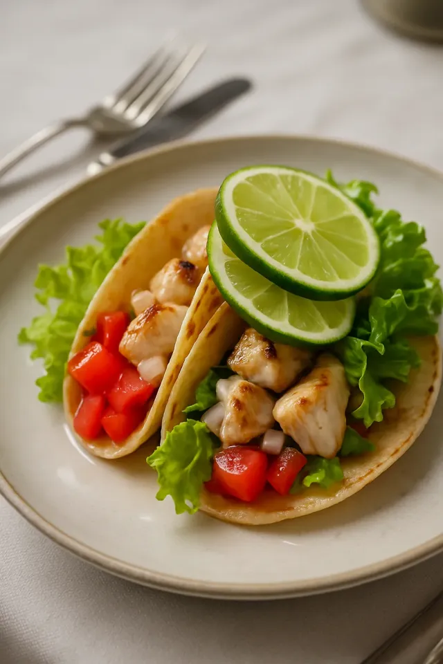 Limonlu Tavuklu Yumuşak Tacos