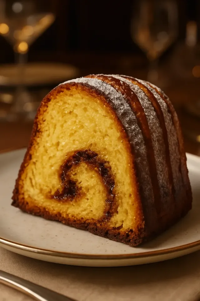 Bolo de Café Bundt com Escolta de Canela
