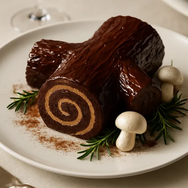 Tronco de Natal de Chocolate