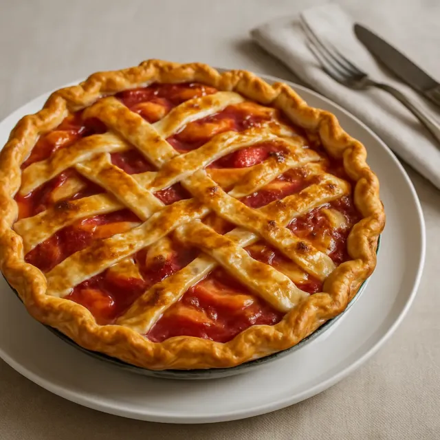 Pai Rhubarb-Raspberry Kecil yang Tak Sengaja