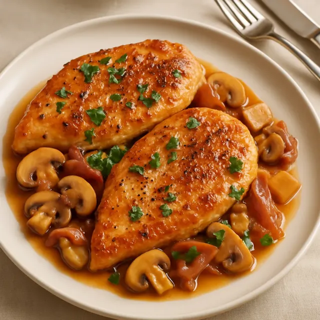Ayam Marsala Paleo Mudah