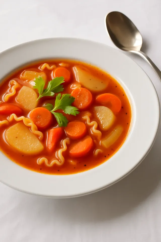 Gesunde Veggie Minestrone Suppe
