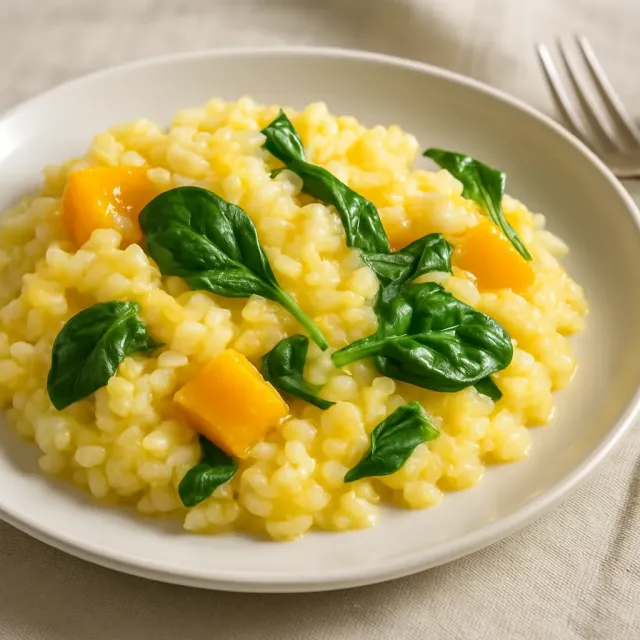 Risotto de Calabaza Asada y Queso Feta