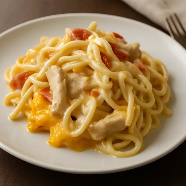 Horneado de Espaguetis con Pollo