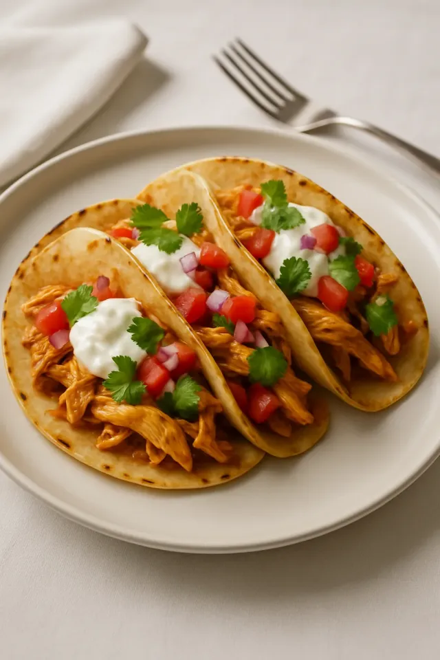 Tacos de Pollo en Olla Lenta