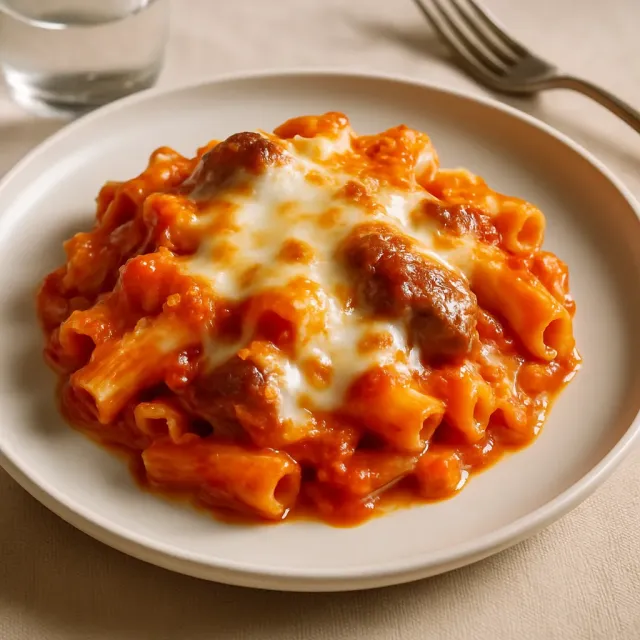 Chicken Parmesan Pasta Casserole