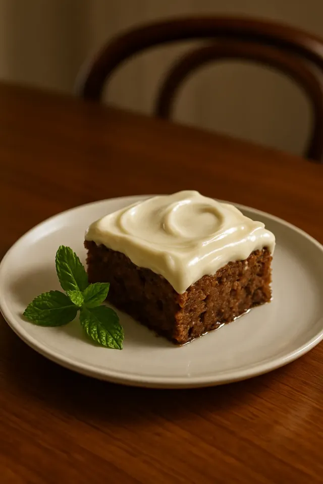 Zucchini Bars with Spice Frosting
