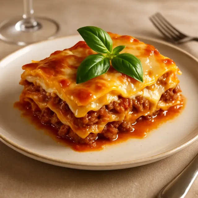 Lasagne facile avec des nouilles crues