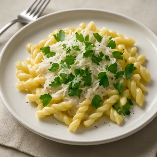 Pasta con Cipolle Caramellate e Aglio Arrostito