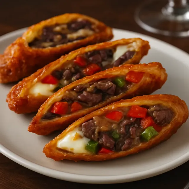 Rouleaux d'œufs Philly Cheesesteak