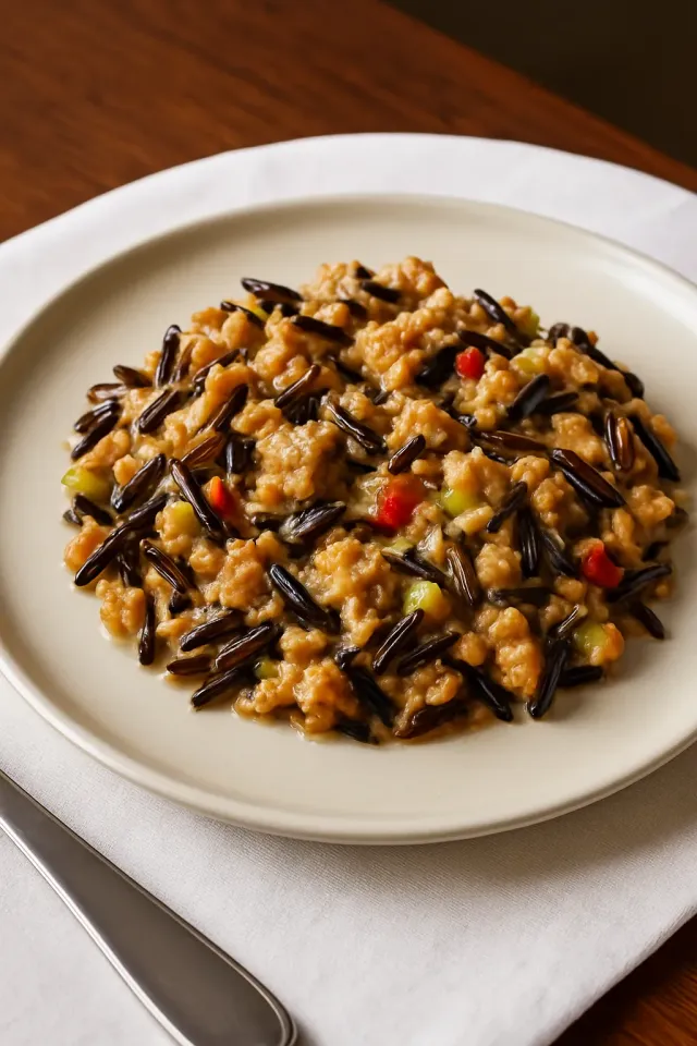 Caçarola de Porco e Arroz Selvagem