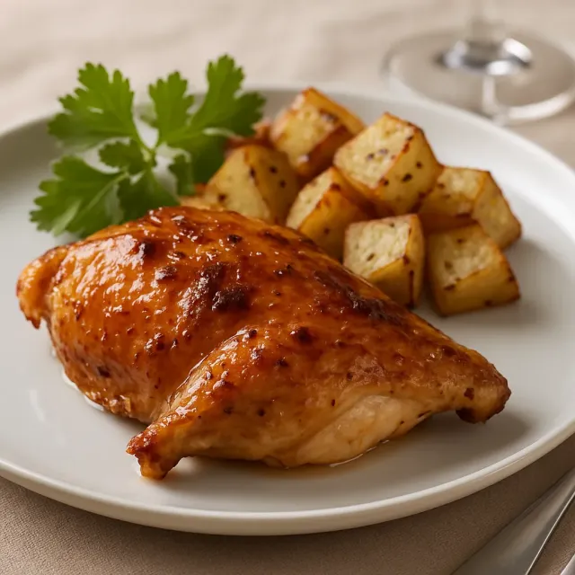 Gà Nướng Kiểu Quay - Phong Cách Rotisserie
