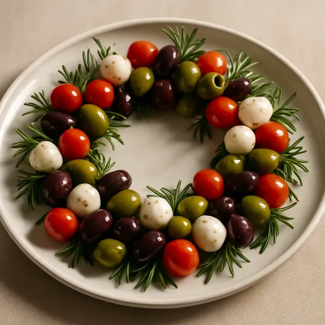 Festive Olive and Cheese Appetizer
