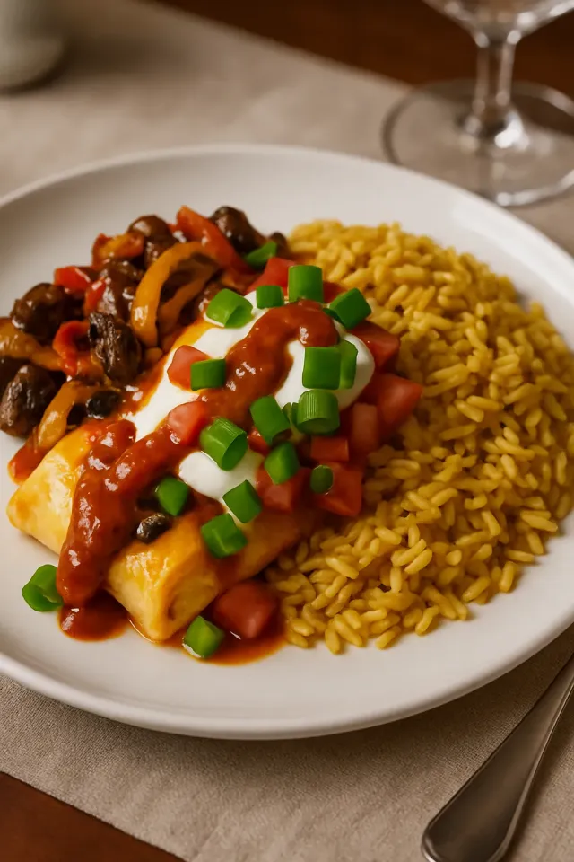 Enchiladas di manzo e cheddar cremoso