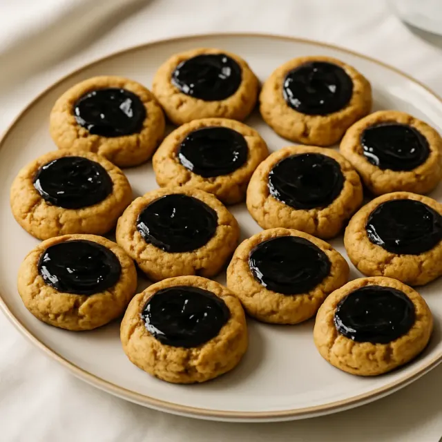Biscuits sablés au beurre d'arachide et à la confiture