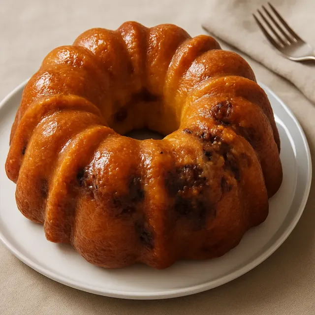 Bolo de Café com Creme de Leite e Nozes