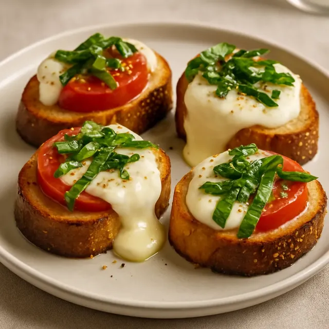 Crostini Caprese al Forno