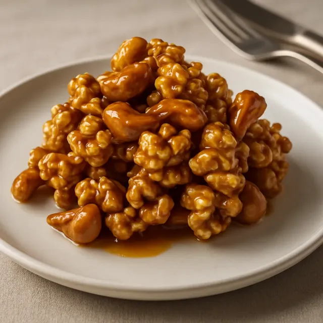ข้าวโพดคั่วคาราเมลถั่วคาชู