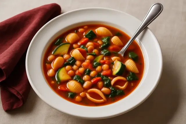 Einfache Minestrone-Suppe