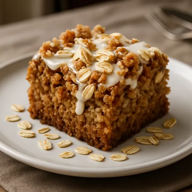 Bolo de Aveia e Banana com Cobertura Crocante