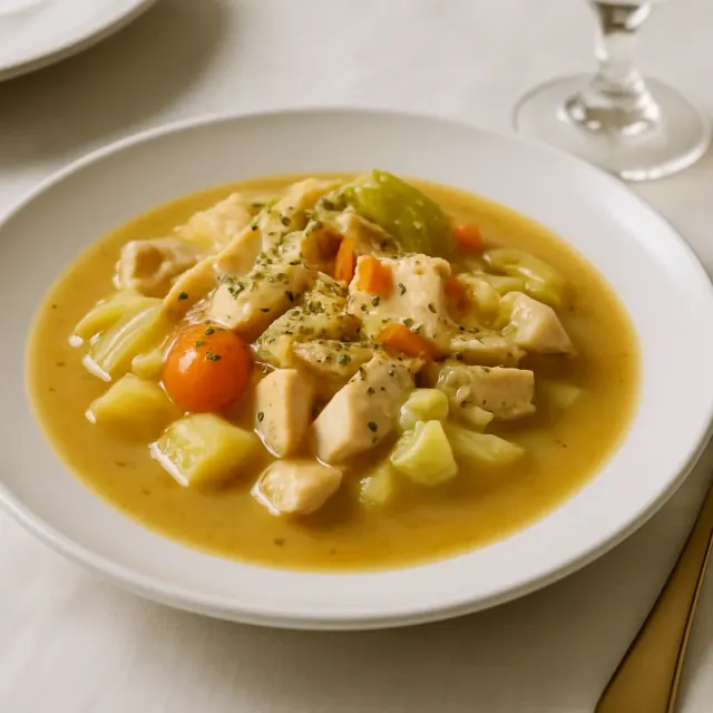 Бабушкины курица и клецки