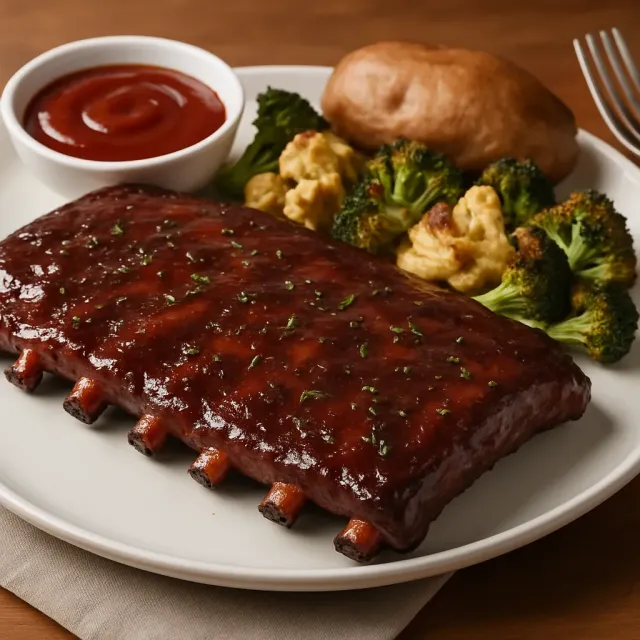 グリルで作るBBQリブ