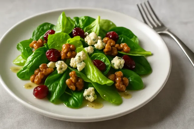 Salada de Nozes Caramelizadas com Queijo Gorgonzola da Missy