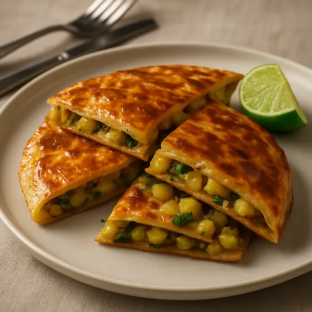 Samosadilla (Samosa Quesadilla)