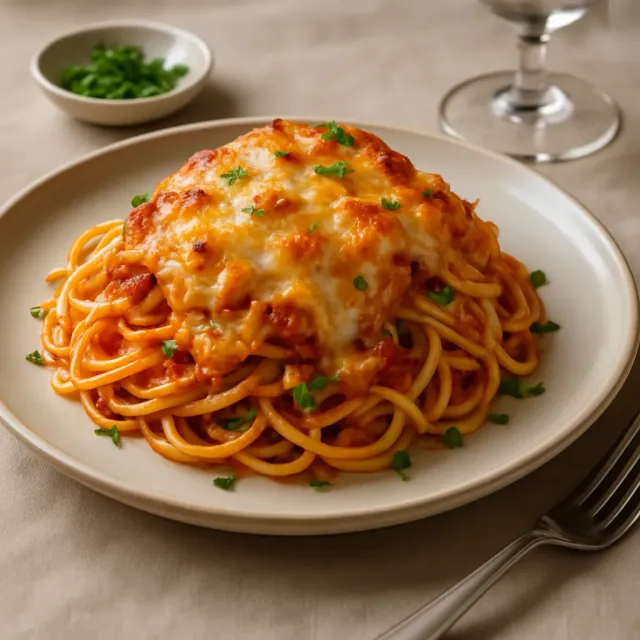 Lasagna di Spaghetti Avanzati