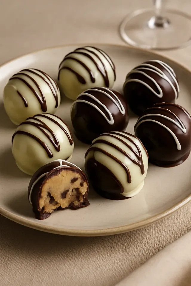 Trufas de Massa de Biscoito com Gotas de Chocolate da Nichola