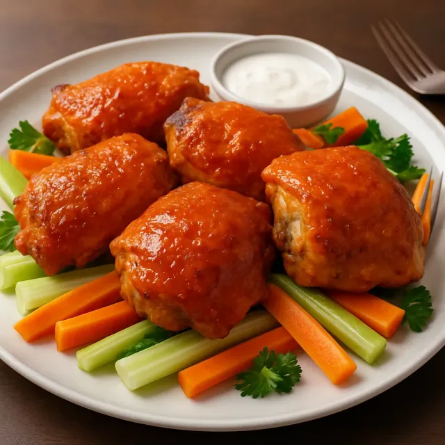 Baked Buffalo Chicken Thighs