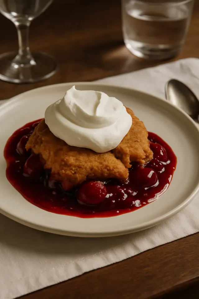 Rhubarb and Strawberry Cobbler