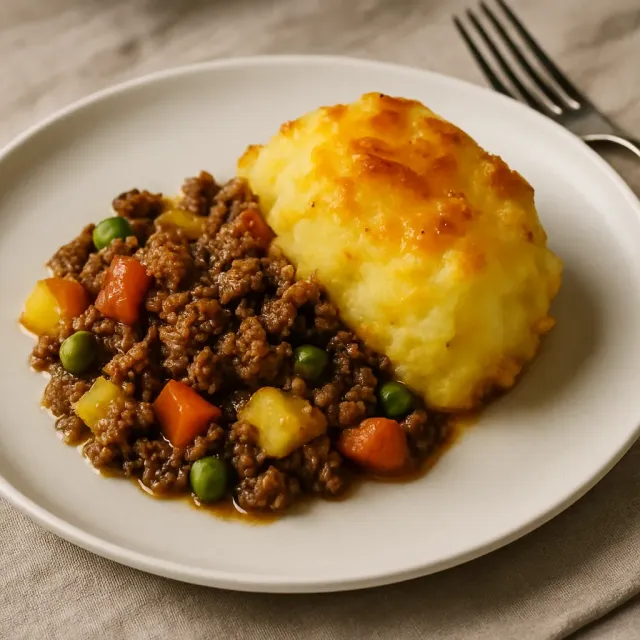 Pastel de pastor con salsa