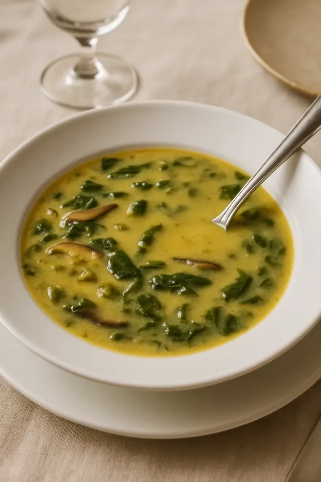 Kokos-Tamari-Pilzsuppe