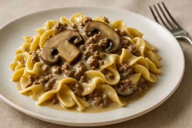 Instant Pot Rinderhack-Stroganoff