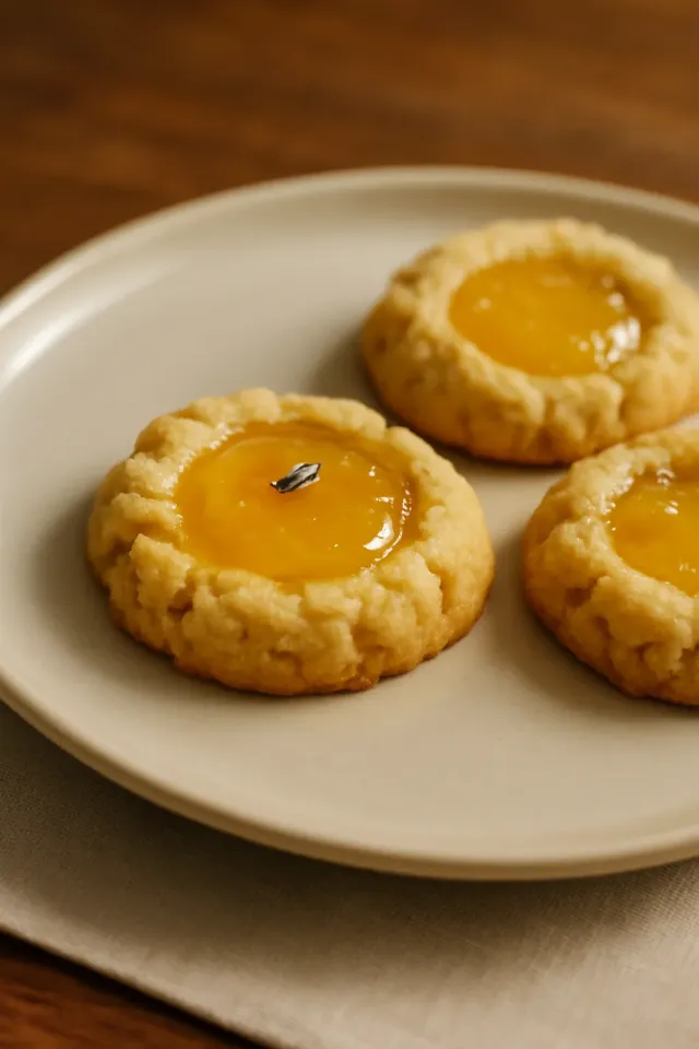 Biscuits sablés à la lavande et au curd de citron