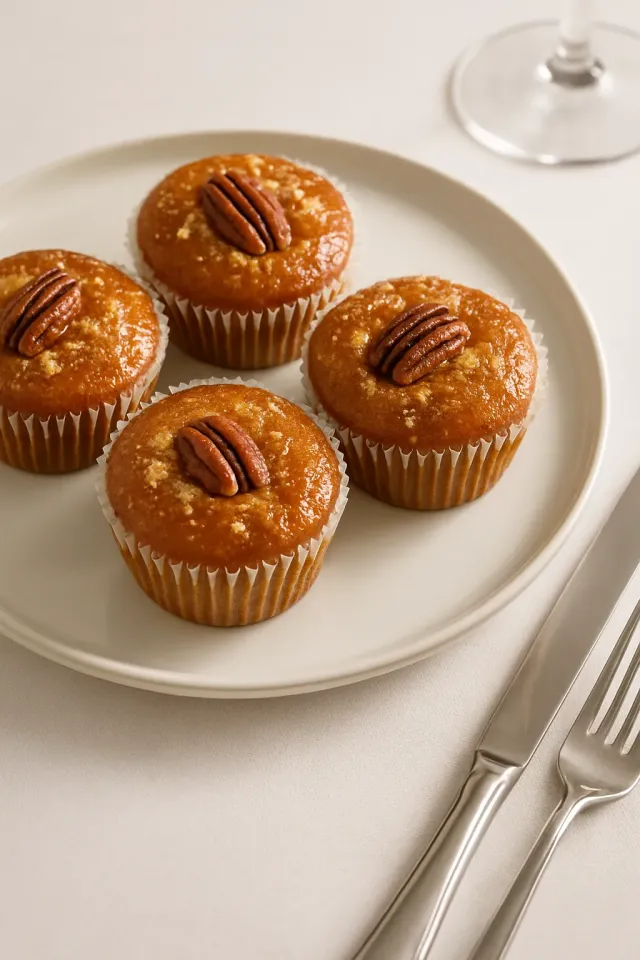 Muffin Labu Pecan dengan Gula Kayu Manis