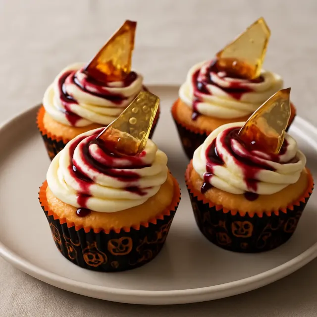 Bloody Broken Glass Cupcakes