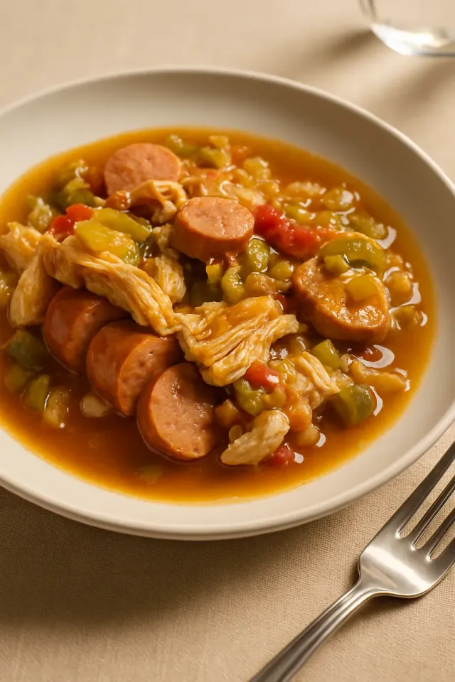 Gombo au poulet et à l’andouille