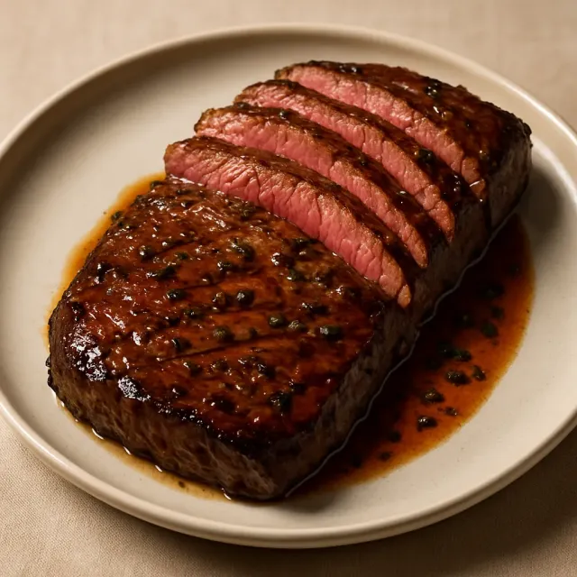 Steak grillé au sésame