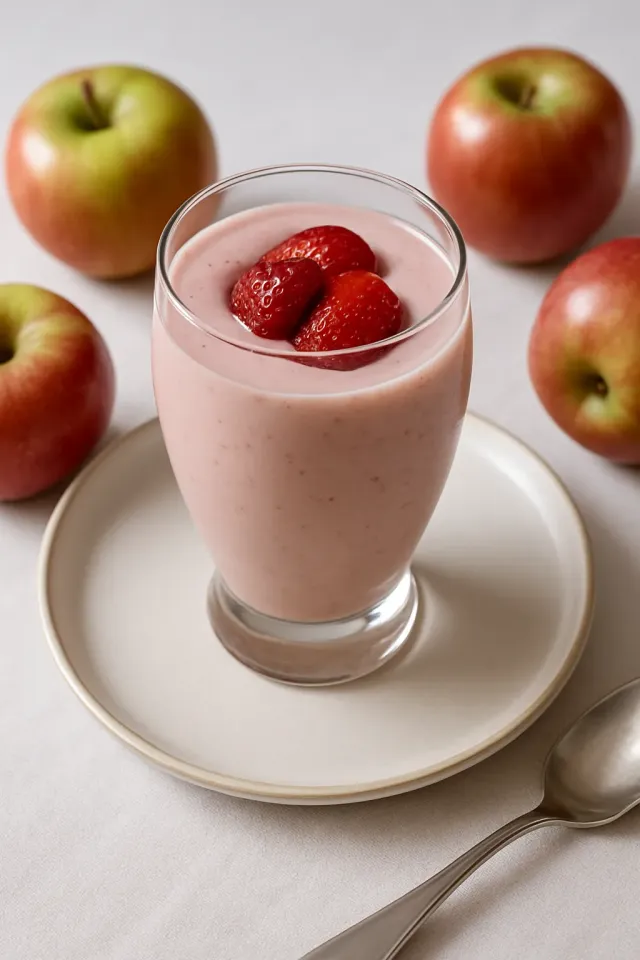 Batido de Manzana, Fresa y Plátano