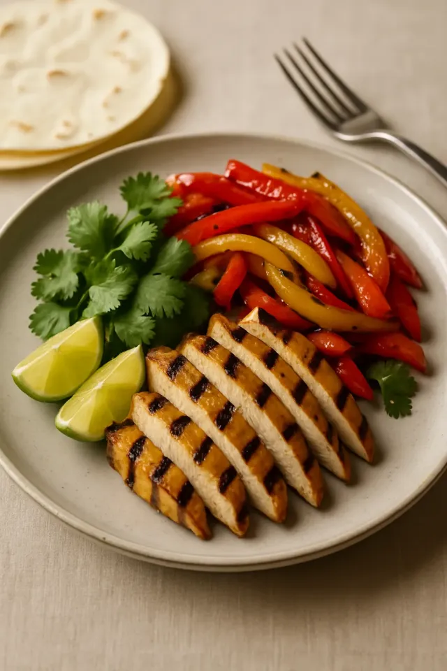 Fajitas de poulet grillé