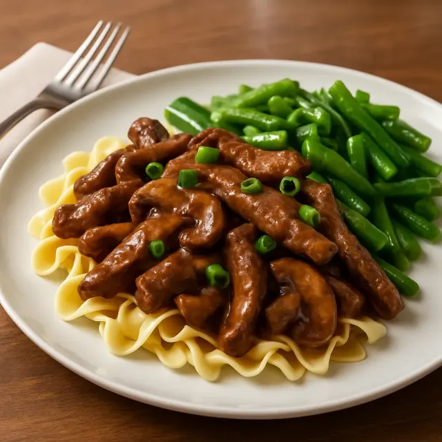 Healthier Beef Stroganoff