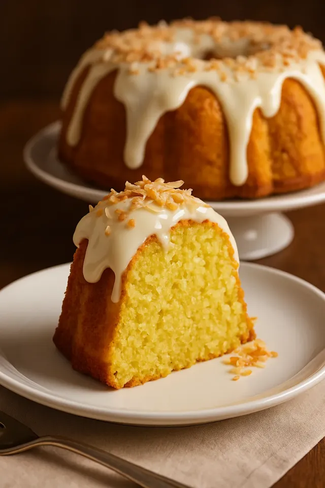 Bolo de Coco e Leite de Coco