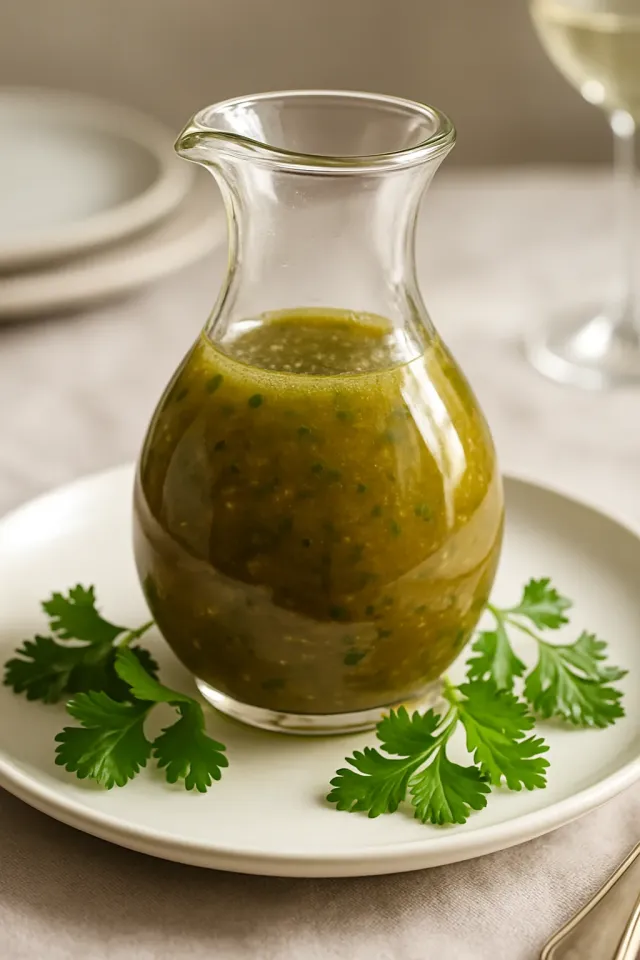 Salsa per insalata al coriandolo e lime