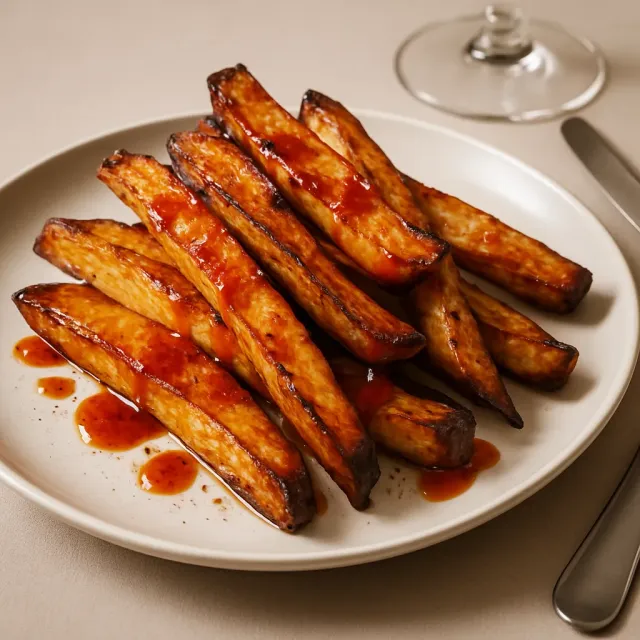 Patatine al forno con sriracha