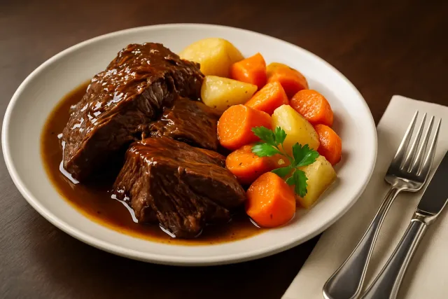 Rôti de bœuf cuit lent