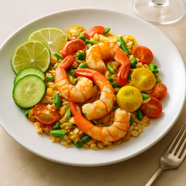 Riz sauté aux crevettes thaïlandaises (Kao Pad Goong)