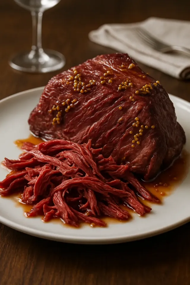 Rôti de bœuf mariné