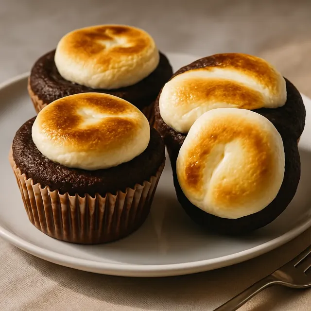 Cupcakes com Marshmallow Assado